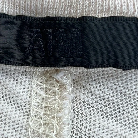 ATM Anthony Thomas Melillo Slub Jersey Sleeveless Maxi Dress Stone/Mustard XS - Picture 3 of 15